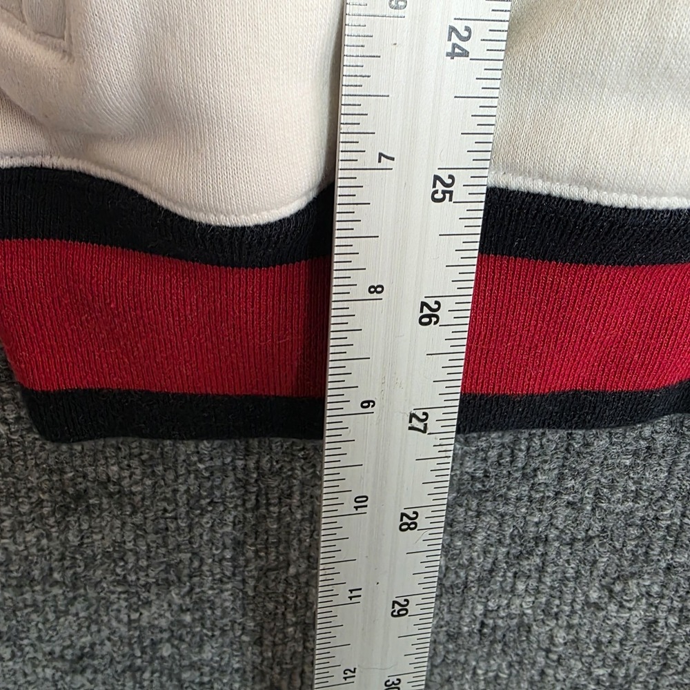 Jordan Mens L White Red Hooded Varsity Snap Jacket Hoodie Jumpman Chicago Bulls - Picture 5 of 10